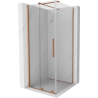 Mexen Velar kabina prysznicowa rozsuwana 90 x 90 cm, transparent, miedź szczotkowana - 871-090-090-01-65