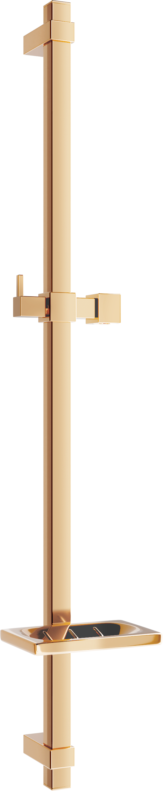 Mexen DQ drążek prysznicowy z mydelniczką 80 cm, różowe złoto - 79381-60