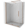 Mexen Velar kabina prysznicowa rozsuwana 140 x 70 cm, transparent, miedź szczotkowana - 871-140-070-01-65