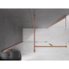 Mexen Velar klizna tuš kabina klizna 140 x 85 cm, prozirna, brušeni bakar - 871-140-085-01-65