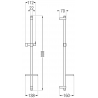 Mexen DQ Duschstange mit Seifenschale 80 cm, gebürstetes Gun Gray - 79381-66