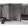 Mexen Velar cabine de douche coulissante 150 x 75 cm, transparent, cuivre brossé - 871-150-075-01-65
