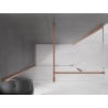 Mexen Velar sliding shower cabin 150 x 80 cm, transparent, brushed copper - 871-150-080-01-65