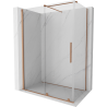 Mexen Velar cabine de douche coulissante 150 x 85 cm, transparent, cuivre brossé - 871-150-085-01-65