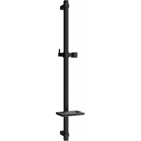 Mexen DQ shower bar with soap dish 80 cm, black - 79381-70