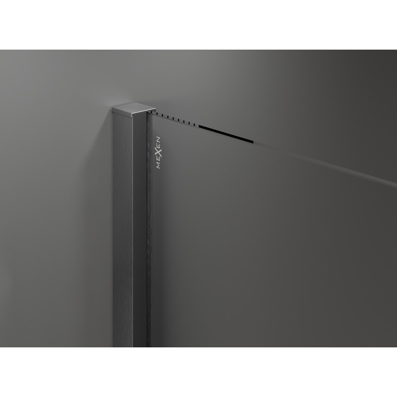 Mexen Velar klizna kabina na pomična vrata 140 x 75 cm, prozirna, gun gray četkana - 871-140-075-01-66