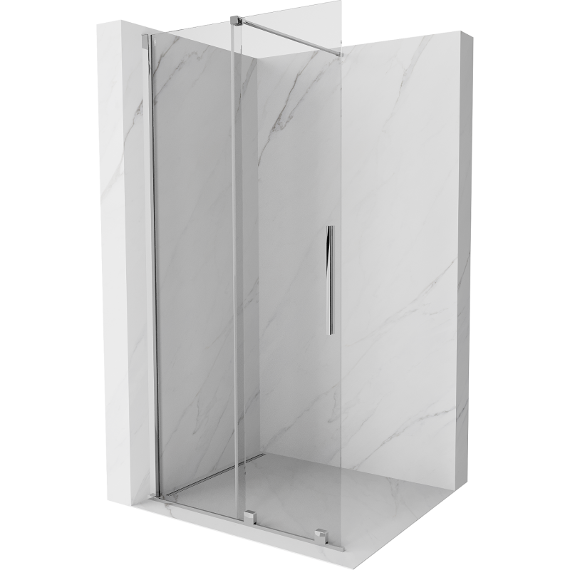 Mexen Velar painel de duche deslizante Walk-in 80 x 200 cm, transparente 8 mm, cromado - 871-080-000-03-01