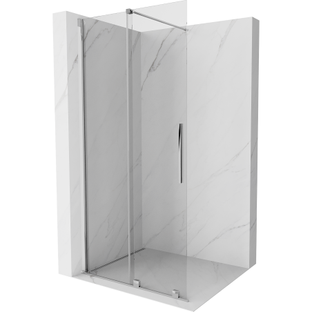 Mexen Velar paroi de douche coulissante Walk-in 90 x 200 cm, transparent 8 mm, chrome - 871-090-000-03-01