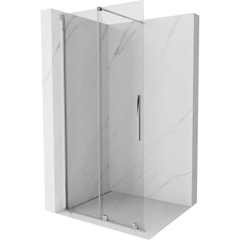Mexen Velar schuifbare douchewand Walk-in 100 x 200 cm, transparant 8 mm, chroom - 871-100-000-03-01