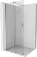 Mexen Velar Schiebeduschwand Walk-in 100 x 200 cm, transparent 8 mm, Chrom - 871-100-000-03-01