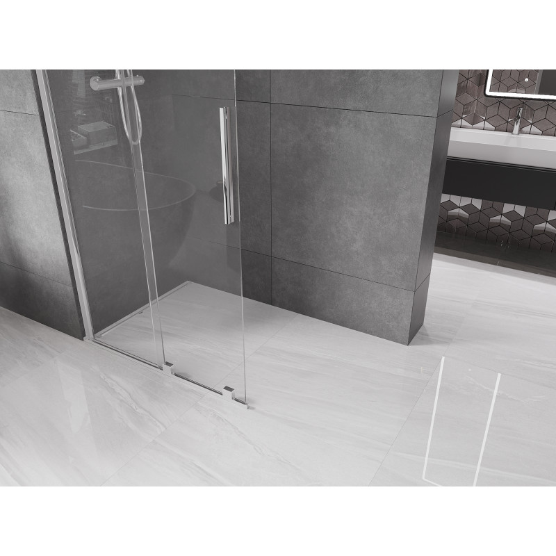 Mexen Velar ścianka prysznicowa rozsuwana Walk-in 100 x 200 cm, transparent 8 mm, chrom - 871-100-000-03-01