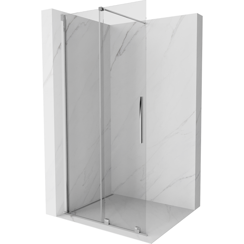 Mexen Velar sliding walk-in shower wall 120 x 200 cm, transparent 8 mm, chrome - 871-120-000-03-01