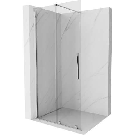 Mexen Velar Schiebeduschwand Walk-in 120 x 200 cm, transparent 8 mm, Chrom - 871-120-000-03-01