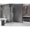 Mexen Velar Walk-in Shower Screen 70 x 200 cm, Transparent 8 mm, White - 871-070-000-03-20