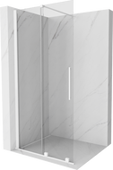 Mexen Velar schiewend Duschwand Walk-in 90 x 200 cm, transparent 8 mm, wäiss - 871-090-000-03-20