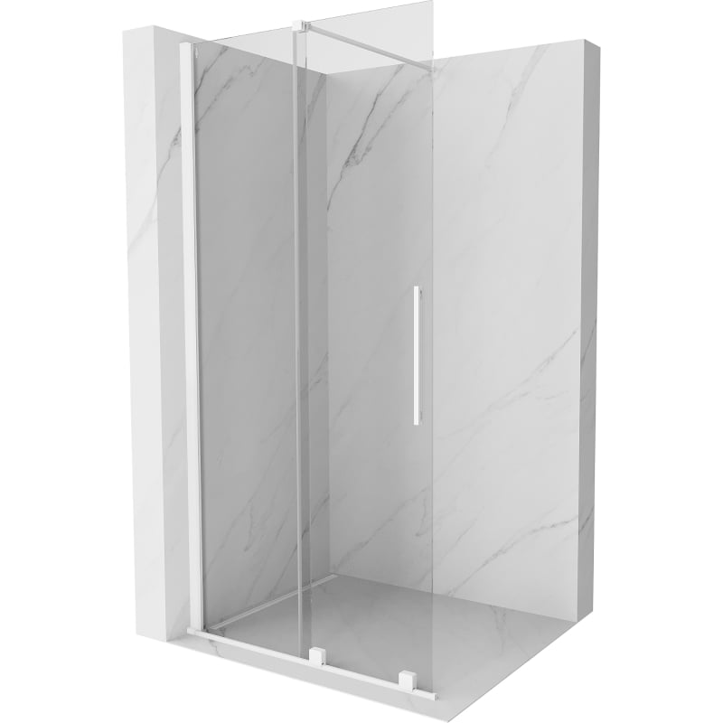 Mexen Velar liuglev dušisein Walk-in 110 x 200 cm, läbipaistev 8 mm, valge - 871-110-000-03-20