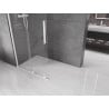 Mexen Velar paroi de douche coulissante Walk-in 120 x 200 cm, transparente 8 mm, blanche - 871-120-000-03-20