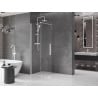 Mexen Velar paroi de douche coulissante Walk-in 120 x 200 cm, transparente 8 mm, blanche - 871-120-000-03-20