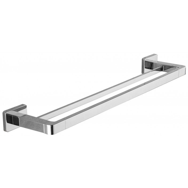 Mexen Asis suporte duplo para toalhas, cromado - 7017625-00