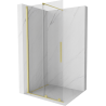 Mexen Velar paroi de douche coulissante Walk-in 90 x 200 cm, transparent 8 mm, or brossé - 871-090-000-03-55
