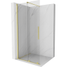 Mexen Velar klizna stijena za tuširanje Walk-in 120 x 200 cm, prozirna 8 mm, zlatna brušena - 871-120-000-03-55