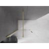 Mexen Velar klizna stijena za tuširanje Walk-in 120 x 200 cm, prozirna 8 mm, zlatna brušena - 871-120-000-03-55