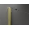 Mexen Velar Duschwand zum Schieben Walk-in 120 x 200 cm, transparent 8 mm, gebürstetes Gold - 871-120-000-03-55
