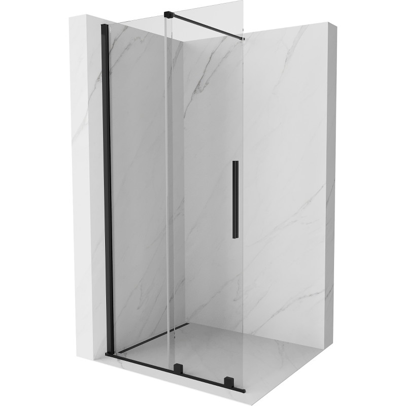 Mexen Velar liuglev dušisein Walk-in 85 x 200 cm, läbipaistev 8 mm, must - 871-085-000-03-70