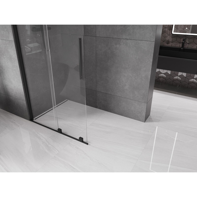 Mexen Velar liuglev dušisein Walk-in 85 x 200 cm, läbipaistev 8 mm, must - 871-085-000-03-70