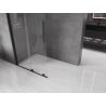 Mexen Velar paroi de douche coulissante Walk-in 90 x 200 cm, transparent 8 mm, noir - 871-090-000-03-70