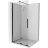 Mexen Velar Skjutbar duschvägg Walk-in 110 x 200 cm, transparent 8 mm, svart - 871-110-000-03-70