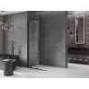 Mexen Velar paroi de douche coulissante Walk-in 120 x 200 cm, transparent 8 mm, noir - 871-120-000-03-70