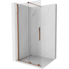 Mexen Velar ścianka prysznicowa rozsuwana Walk-in 85 x 200 cm, transparent 8 mm, różowe złoto - 871-085-000-03-60