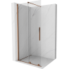 Mexen Velar mampara de ducha corredera Walk-in 110 x 200 cm, transparente 8 mm, oro rosa - 871-110-000-03-60
