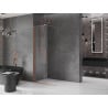 Mexen Velar verschiebbare Duschwand Walk-in 90 x 200 cm, transparent 8 mm, gebürstetes Kupfer - 871-090-000-03-65