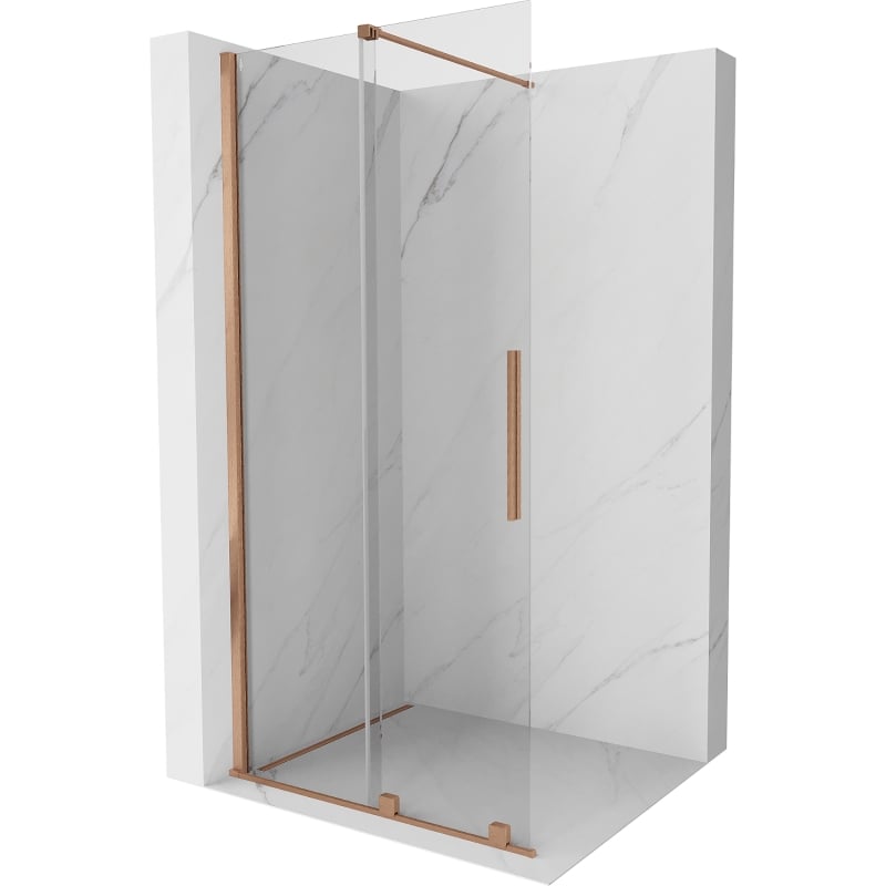 Mexen Velar liuglev dušisein Walk-in 120 x 200 cm, läbipaistev 8 mm, harjatud vask - 871-120-000-03-65