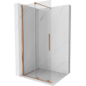Mexen Velar Duschwand zum Schieben Walk-in 120 x 200 cm, transparent 8 mm, gebürstetes Kupfer - 871-120-000-03-65