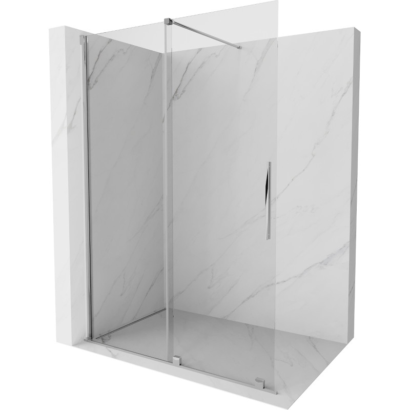 Mexen Velar liuglev dušisein Walk-in 140 x 200 cm, läbipaistev 8 mm, kroom - 871-140-000-03-01