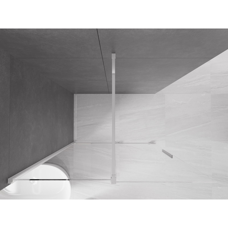 Mexen Velar liuglev dušisein Walk-in 140 x 200 cm, läbipaistev 8 mm, kroom - 871-140-000-03-01