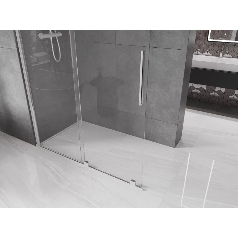 Mexen Velar paroi de douche coulissante Walk-in 150 x 200 cm, transparent 8 mm, chrome - 871-150-000-03-01