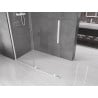 Mexen Velar Duschwand verschiebbar Walk-in 160 x 200 cm, transparent 8 mm, weiß - 871-160-000-03-20