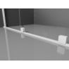 Mexen Velar Duschwand verschiebbar Walk-in 160 x 200 cm, transparent 8 mm, weiß - 871-160-000-03-20