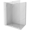 Mexen Velar sliding Walk-in shower screen 140 x 200 cm, transparent 8 mm, white - 871-140-000-03-20