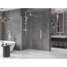 Mexen Velar sliding Walk-in shower screen 140 x 200 cm, transparent 8 mm, white - 871-140-000-03-20