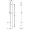 Mexen DF barre de douche avec porte-savon 80 cm, doré - 79382-50