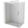 Mexen Velar paroi de douche coulissante Walk-in 140 x 200 cm, transparent 8 mm, or - 871-140-000-03-50