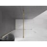 Mexen Velar ścianka prysznicowa rozsuwana Walk-in 140 x 200 cm, transparent 8 mm, złota - 871-140-000-03-50