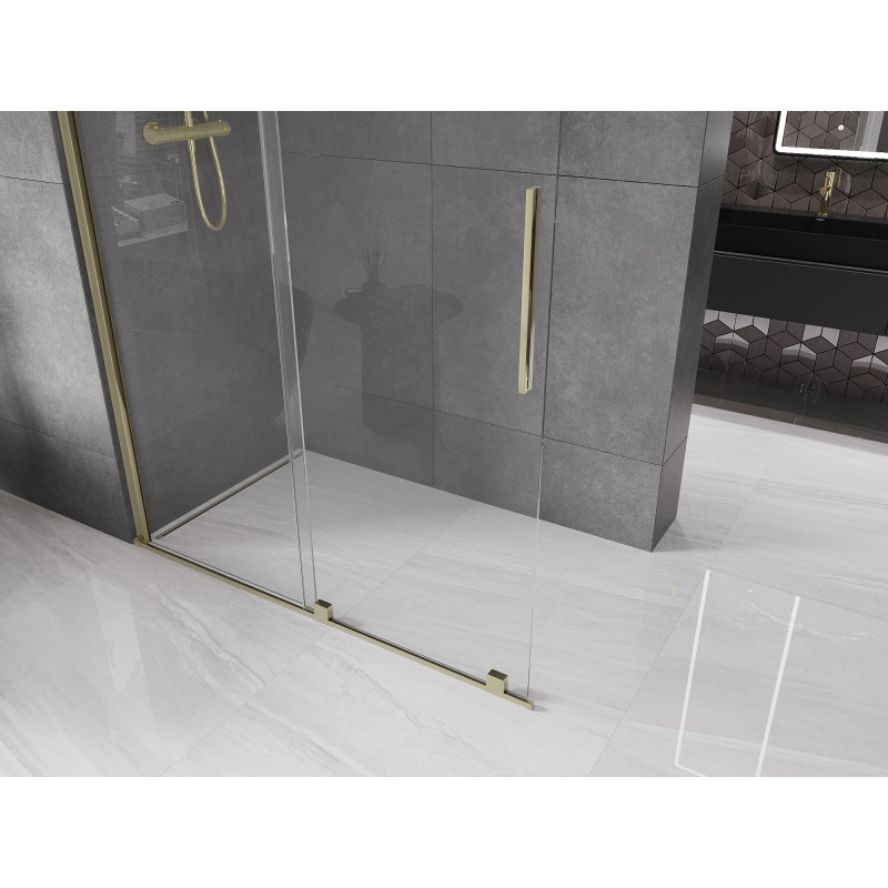 Mexen Velar liuglev dušisein Walk-in 150 x 200 cm, läbipaistev 8 mm, kuldne - 871-150-000-03-50