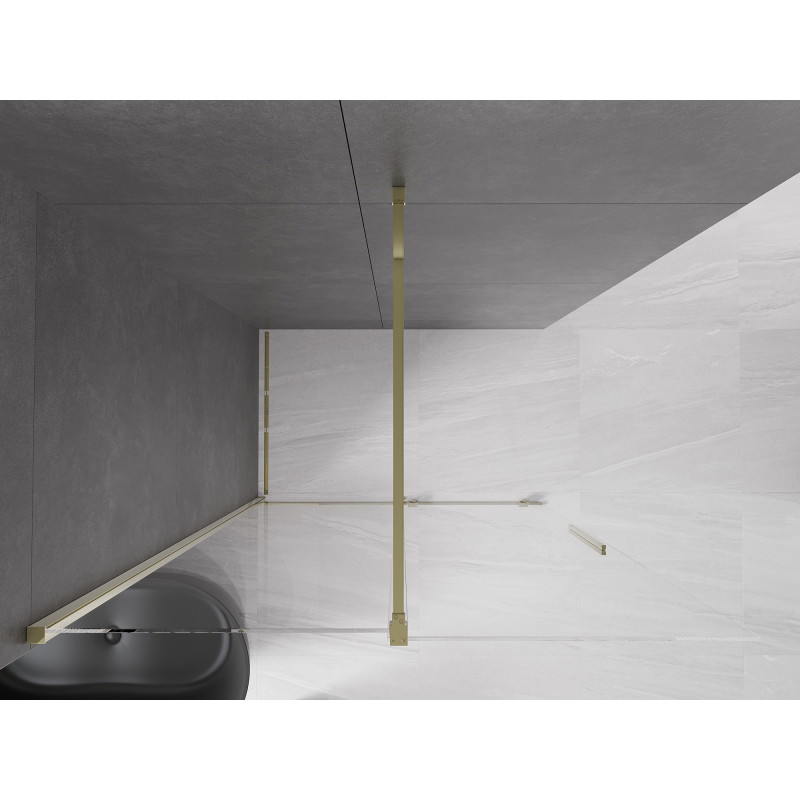 Mexen Velar liuglev dušisein Walk-in 150 x 200 cm, läbipaistev 8 mm, kuldne - 871-150-000-03-50