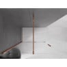 Mexen Velar ścianka prysznicowa rozsuwana Walk-in 130 x 200 cm, transparent 8 mm, różowe złoto - 871-130-000-03-60